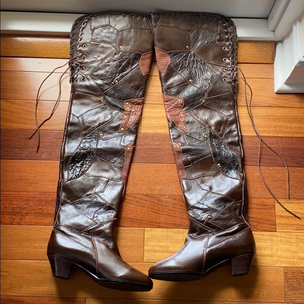 Leather boots
